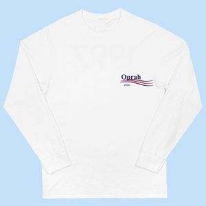 New Oprah 2020 Pizzaslime x Fuckjerry Limited Edition Long Sleeve Tee